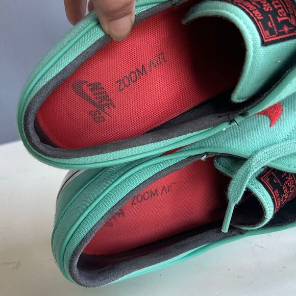 Nike SB Zoom Stefan Janoski Sneaker Aqua Blue Size 13 Nike lace up EXCELLENT - Picture 8 of 12